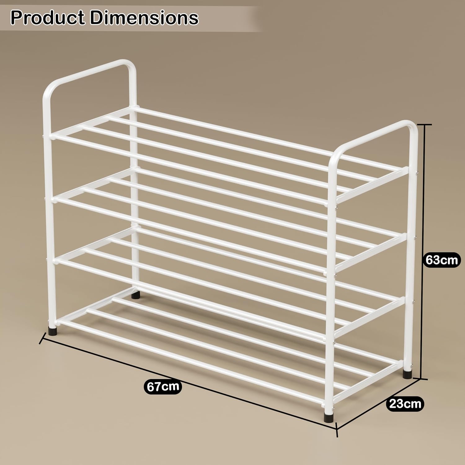 Lukzer Metal Shoe Rack & Open Display Shelf – Durable Storage Organizer