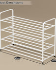 Shoe Rack/Open Display Rack | (White/Metal)