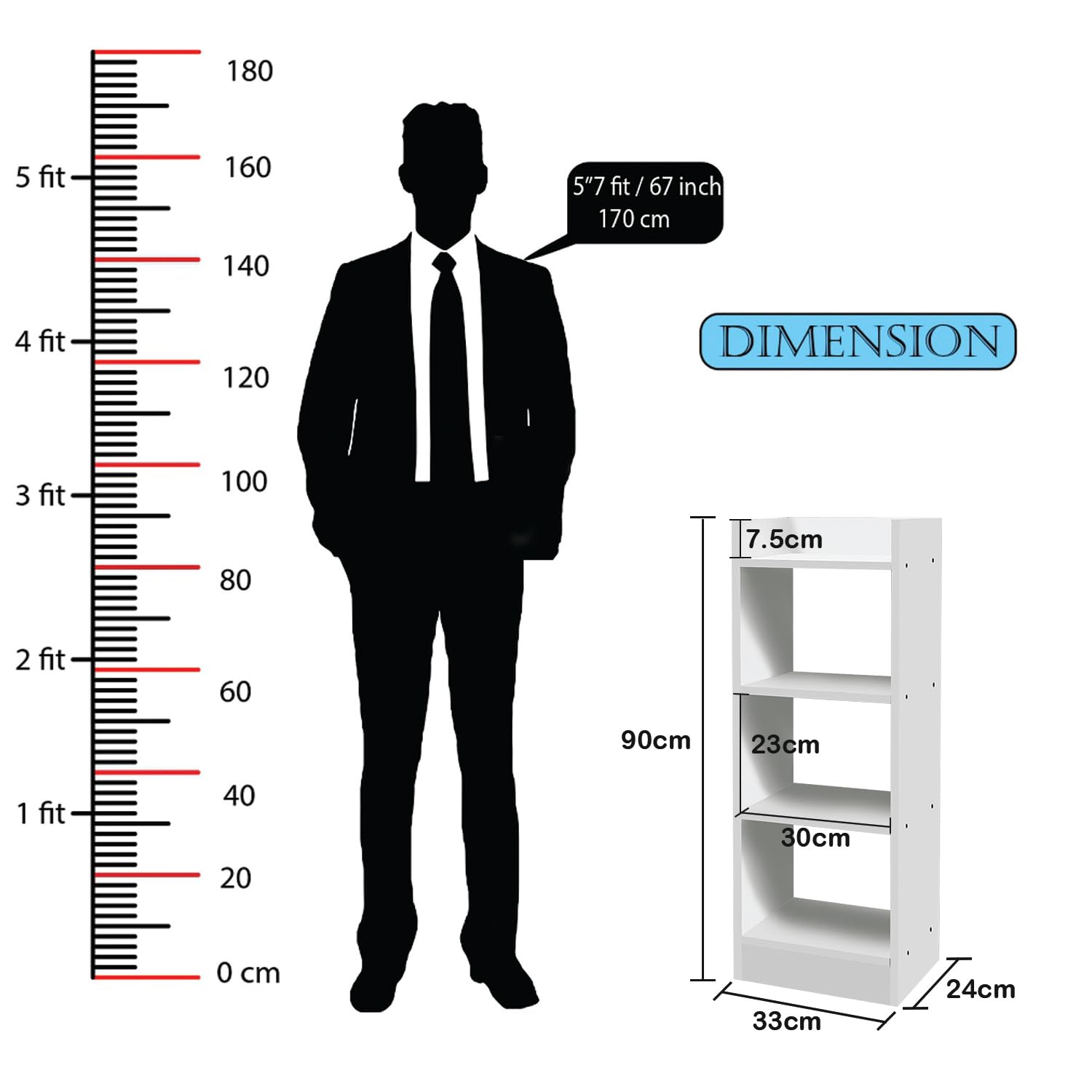 3 Layer Bookshelf/Open Display Rack | (MR-010)