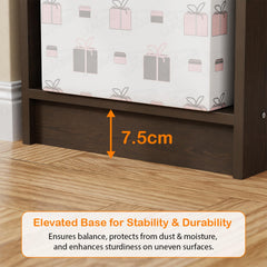 Lukzer Multipurpose Bookshelf Engineered Wood Closed Back Rack (MR-006/Wenge)
