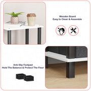 Lukzer 4-Tier Engineered Wood Bookshelf with Fabric Drawer (MRM-001/White)
