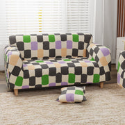 Polyester Sofa Cover (Colorful Marble Design)