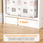 Lukzer Multipurpose Bookshelf Engineered Wood Closed Back Rack (MR-006/White)