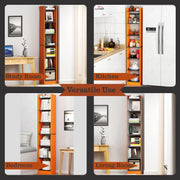 Lukzer 6 Layer Dual Tone Engineered Wood Bookshelf Multipurpose Rack (MR-005/Lavamist)