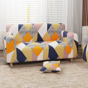 Polyester Sofa Cover (Colorful Marble Design)