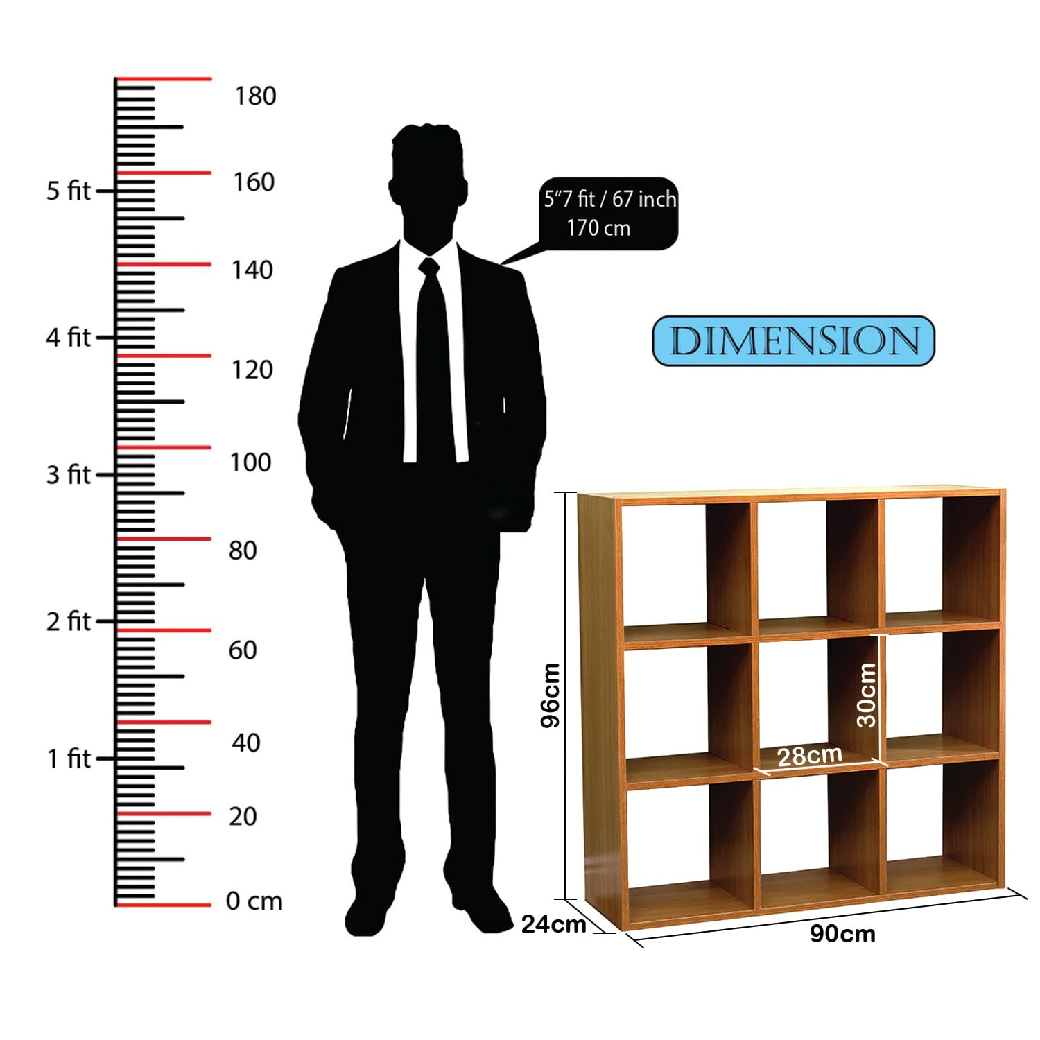 9 Cube Bookshelf/Open Display Rack | (MR-012)