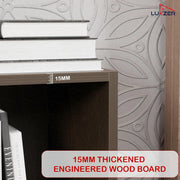 Lukzer Engineered Wood 2 Layer Storage Cabinet with Open Display Rack (MR-021/Wenge)