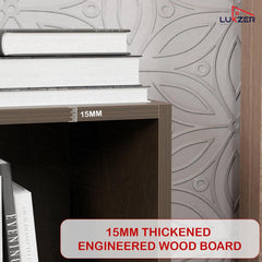 Lukzer Engineered Wood 2 Layer Storage Cabinet with Open Display Rack (MR-021/Wenge)