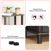 Lukzer 4-Tier Engineered Wood Bookshelf with Fabric Drawer (MRM-001/Wenge)