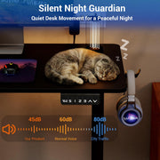 Lukzer Dual Motor Electric Height Adjustable Desk th Memory Controller Standing Table EST-002/Black & Black)