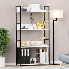 Lukzer 4-Layer Multipurpose Home Organiser Rack (MMR-001/White & Black)