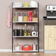 Lukzer 4-Layer Multipurpose Home Organiser Rack (MMR-001/White & Black)