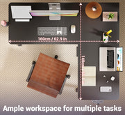 Lukzer L-Shape Electric Height Adjustable Study Desk (EST-001/Black & Black)