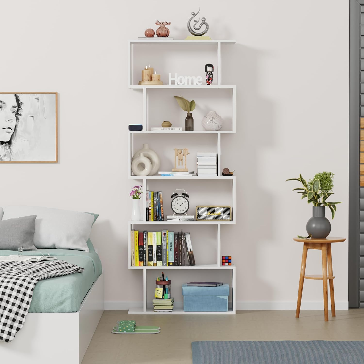 S-Shaped Ladder Bookshelf/Open Display Rack | (MR-002)