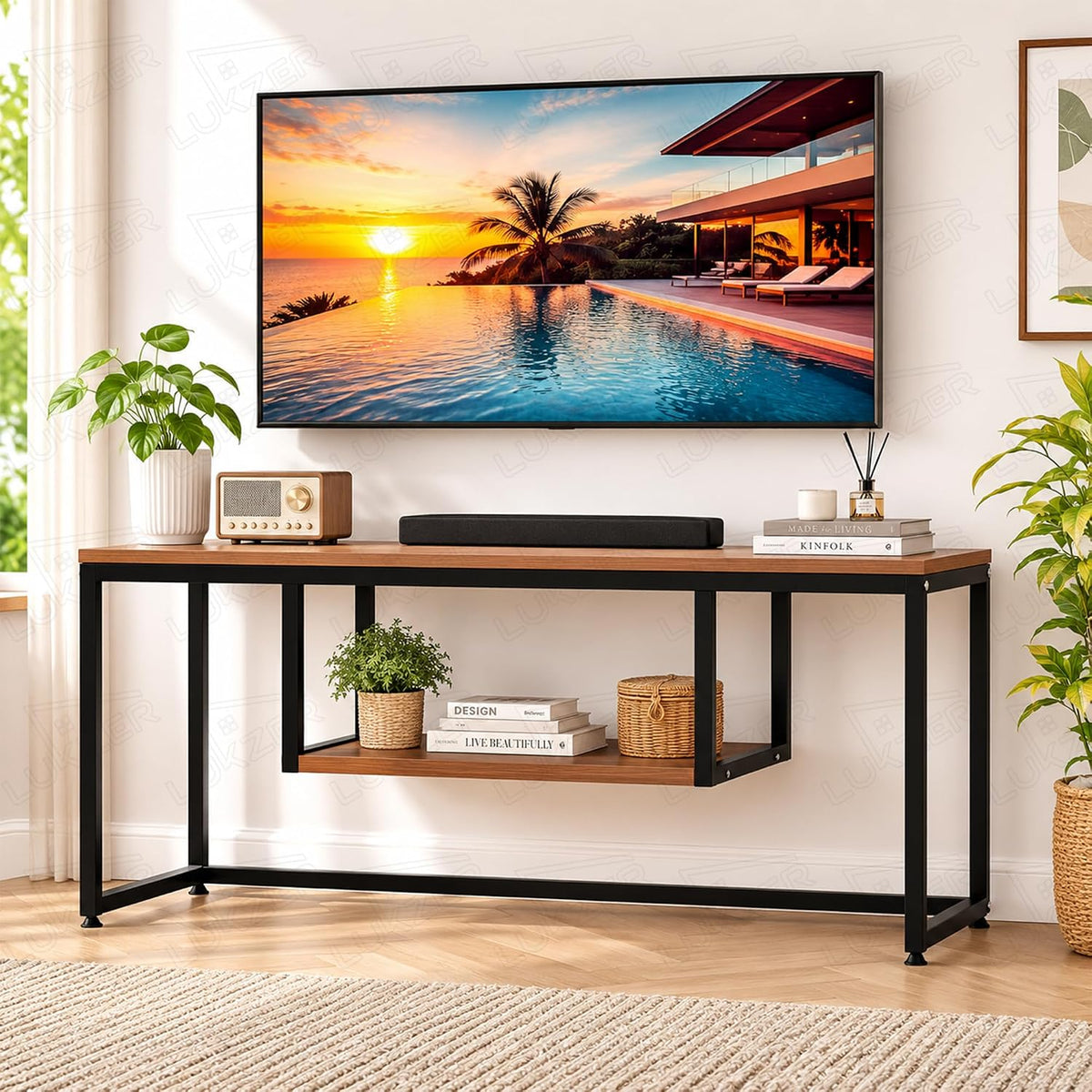 Black Frame & Oak Brown Top