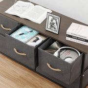 Lukzer 5-Drawer Fabric Storage Organizer for Closet (MMR-003/Black & Wenge)