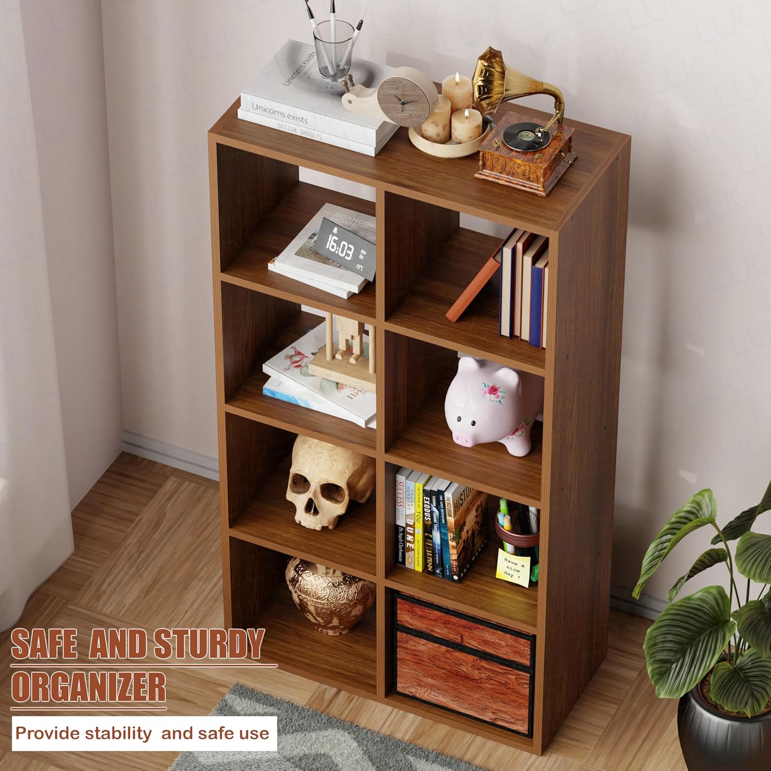 8 Shelf Bookshelf/Open Display Rack | (MR-009)