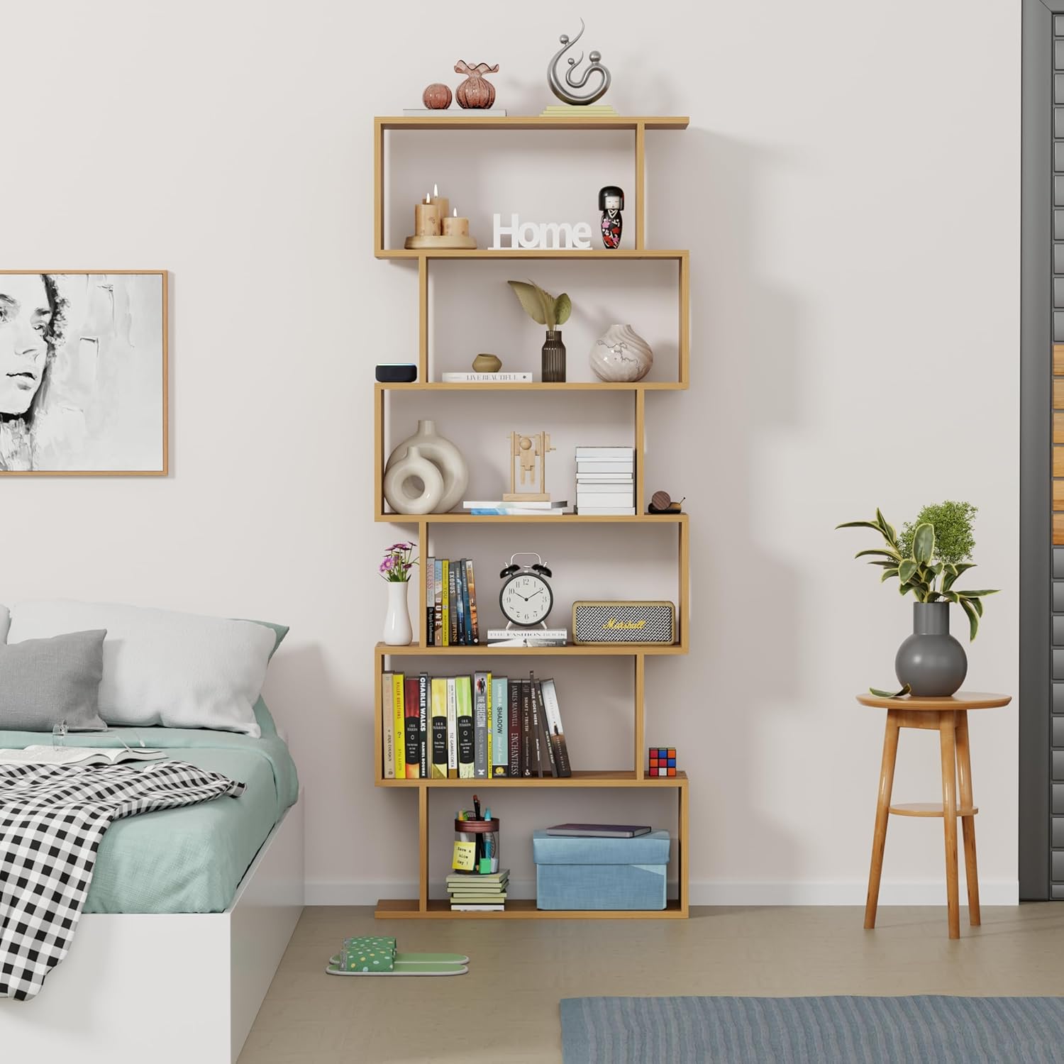 S-Shaped Ladder Bookshelf/Open Display Rack | (MR-002)