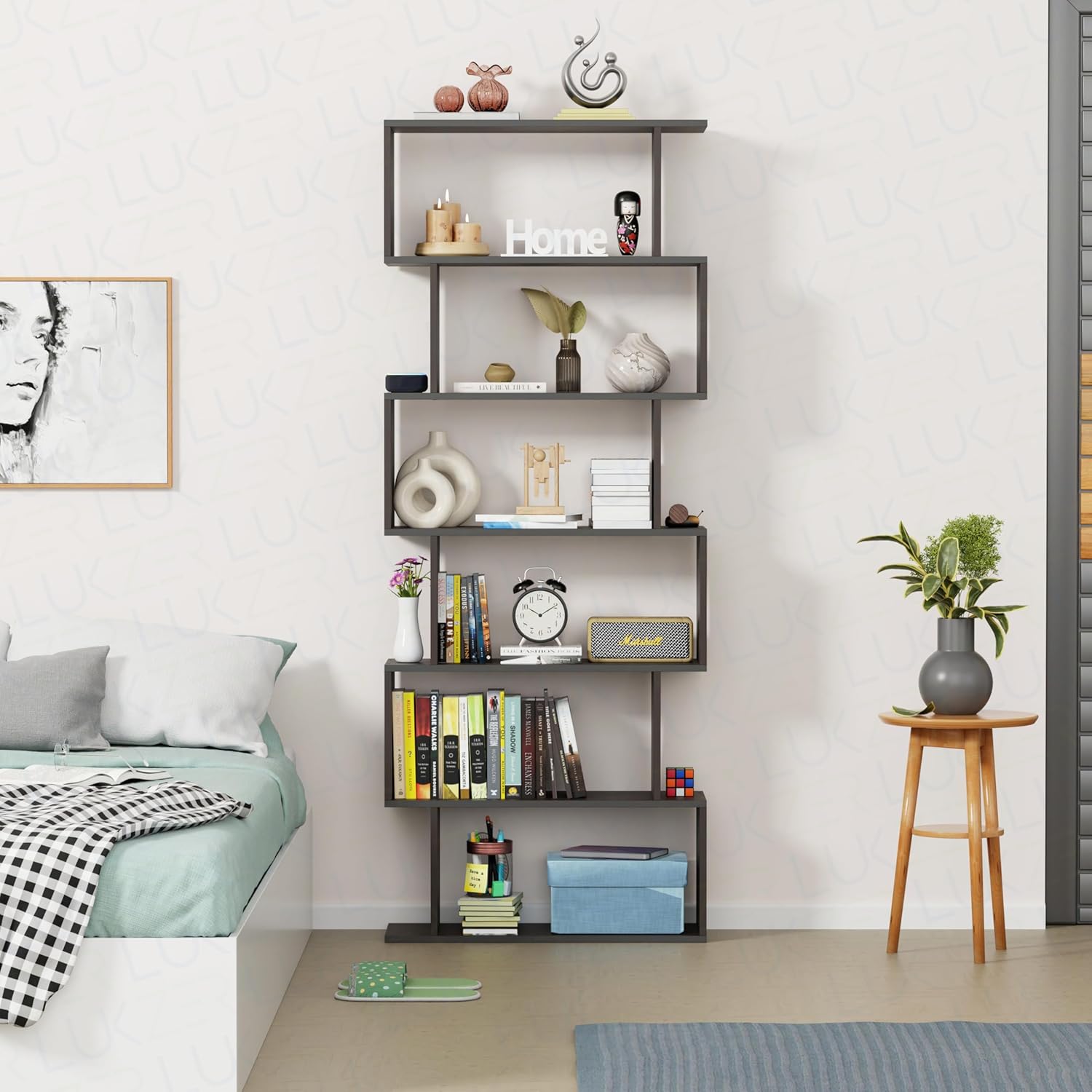 S-Shaped Ladder Bookshelf/Open Display Rack | (MR-002)