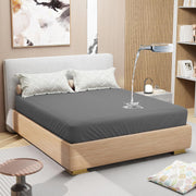 Lukzer Terry Cotton Waterproof Mattress Protector Grey (MTP-GR-001)