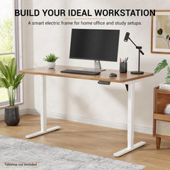 Lukzer Electric Height Adjustable Desk Frame (EST-003-F/White)