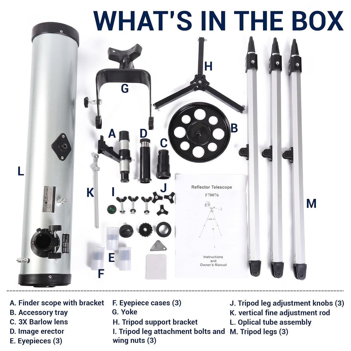 Lukzer F70076 Astronomical Reflector Telescope