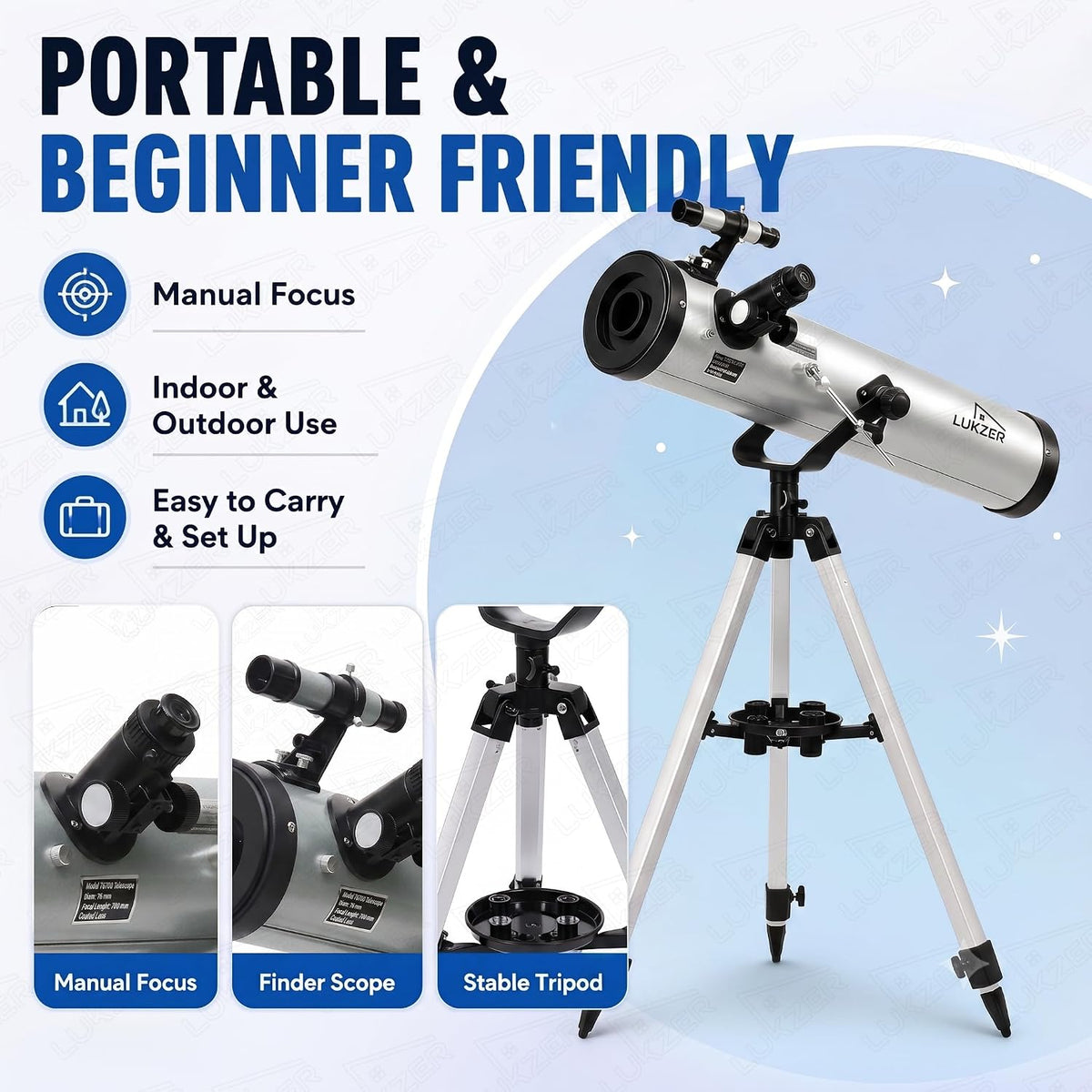 Lukzer F70076 Astronomical Reflector Telescope