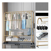Lukzer Multifunctional Metal Garment Rack – A-Shape, 35x120x168cm (Gold/Black/White)