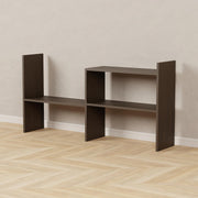 Lukzer Adjustable 5-Tier Bookshelf Multi-Functional Storage Rack Engineered Wood (MR-011/Wenge)