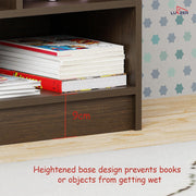 Lukzer Multipurpose 7-Section Storage Rack with 4 Shelves Bookcase & Display Unit (MR-008/Wenge)
