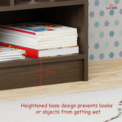 Lukzer Multipurpose 7-Section Storage Rack with 4 Shelves Bookcase & Display Unit (MR-008/Wenge)