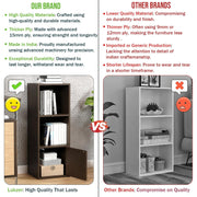 Lukzer 3 Layer Engineered Wood Storage Cabinet with Open Display Rack (MR-022/Wenge)