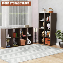 Lukzer 8 Cube Shelf Engineered Wood Bookshelf Storage Organizer (MR-009/Wenge)