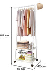 2 Bottom Shelves Garment Stand  | (A-Shape/AS-02)