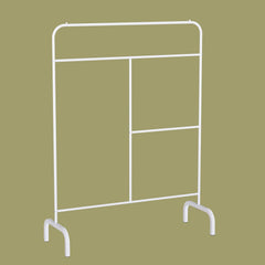 Lukzer Metal Garment Stand with Multi-Level Hanging Bars (MGS-005/White)