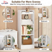 Lukzer 3 Layer Engineered Wood Multipurpose Rack Bookshelf Organizer Stand (MR-010/White)