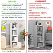 Lukzer 4 Layer Engineered Wood Storage Cabinet with Open Display Rack (MR-023/White)