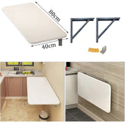 Lukzer Multi-purpose Engineered Wood Wall Mounted Foldable Rack Table (MT-002/White)