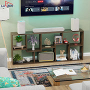 Lukzer 8 Shelves Modern Engineered Wood Book Shelf with Storage Display Rack (MR-004/Wenge)