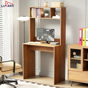Lukzer Engineered Wood Computer Desk Study Table with Bookshelf Study Table (ST-006/Oak Brown)