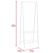 Lukzer Modern Metal Garment Rack with 2 Bottom Shelves – A-Shape - Frame Design (Black/White)