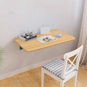 Lukzer Multi-purpose Engineered Wood Wall Mounted Foldable Rack Table (MT-002/Light Oak)