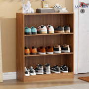 Lukzer 3‑Tier Engineered Wood Multipurpose Open Storage Organizer (MR‑014/Oak Brown)