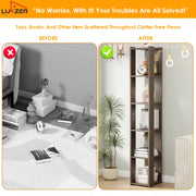 Lukzer Engineered Wood Multipurpose Bookshelf & Storage Organiser (MR-019/Wenge)