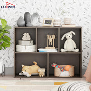 Lukzer Engineered Wood 5 Shelves Open Cabinet Bookshelf & Storage Organiser (MR-026/Wenge)