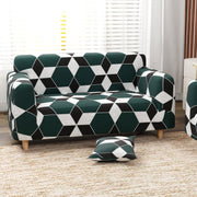 Polyester Sofa Cover (Colorful Marble Design)
