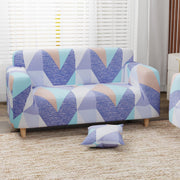 Polyester Sofa Cover (Colorful Marble Design)