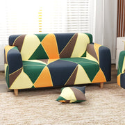 Polyester Sofa Cover (Colorful Marble Design)