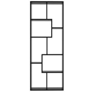 Lukzer 8 Shelves Modern Engineered Wood Book Shelf with Storage Display Rack (MR-004/Black)