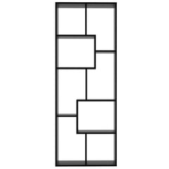 Lukzer 8 Shelves Modern Engineered Wood Book Shelf with Storage Display Rack (MR-004/Black)